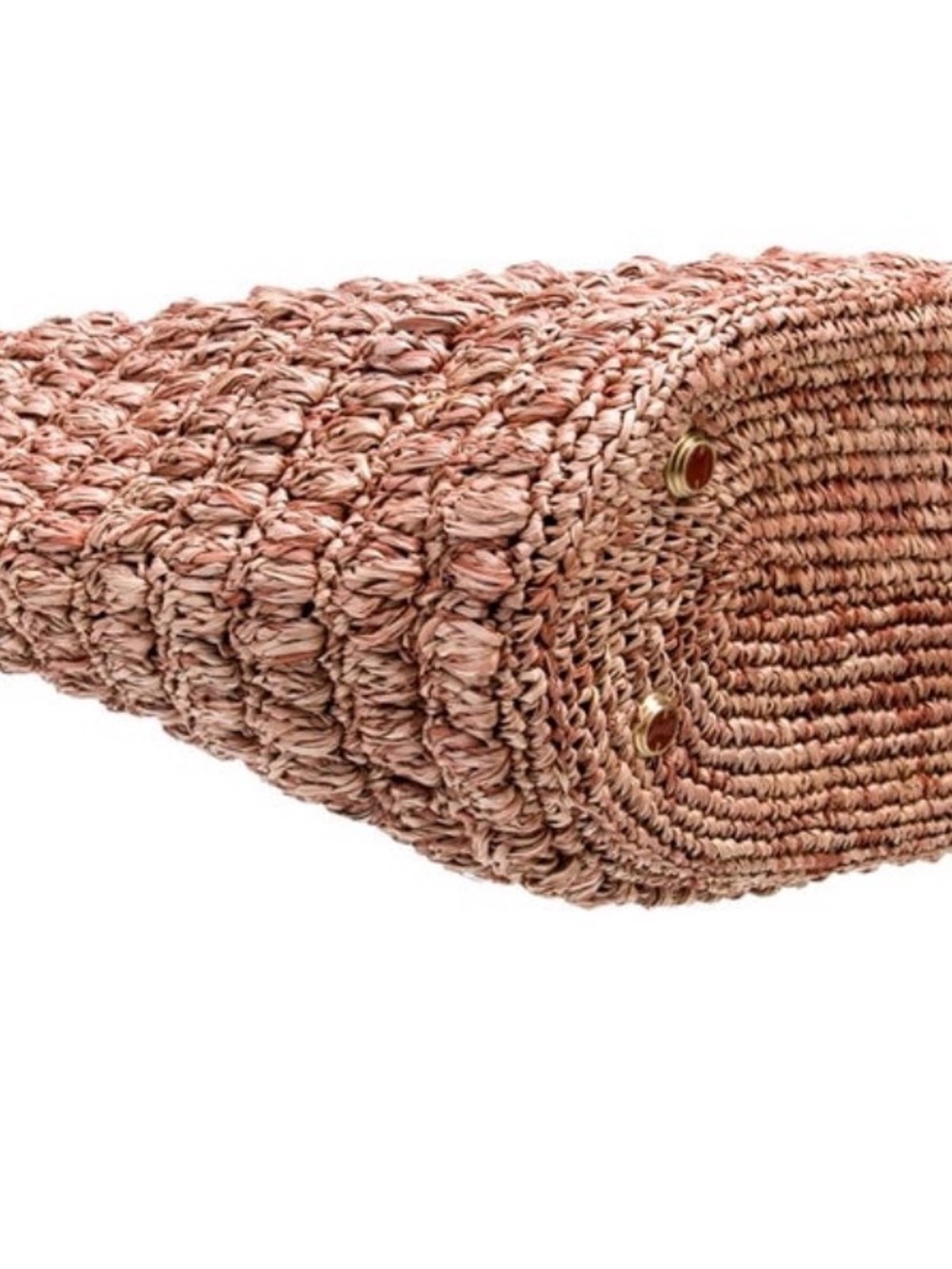 Cult Gaia Rose Straw Hobo with Gold Chain Handles - Picture 3 of 4